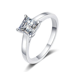 925 Sterling Silver Special-Shaped Moissanite Ring