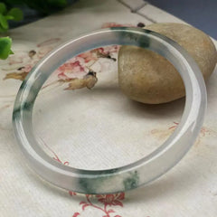 Blue and White Emerald Quartz Rock Jade Bracelet for Women