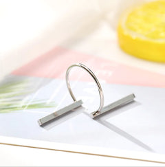 Geometric Double Band Ring, Simple Design