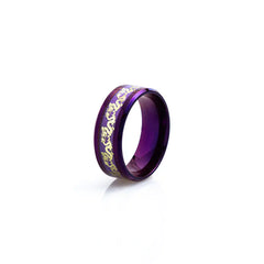 Fashion Purple Titanium Steel Ring