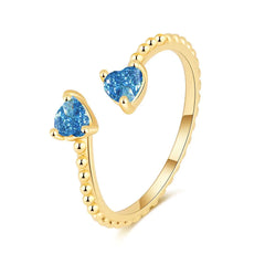 Adjustable Ring with 12 Birthstone Zircon Stones