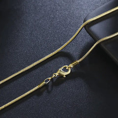 16-30 Inch 2MM Gold Plated Snake Chain Necklace
