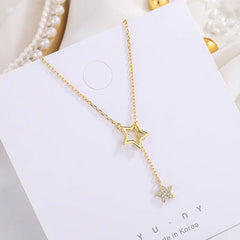 2020 Silver Star Necklace with Diamond Accent (Simple)