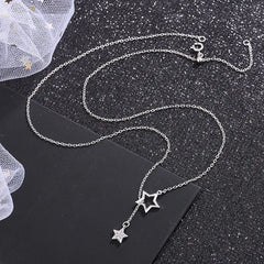 2020 Silver Star Necklace with Diamond Accent (Simple)