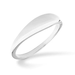 Miabella 925 Sterling Silver or 18Kt Yellow Gold Over Silver Signet Ring for Women Made in Italy (sterling silver 8)