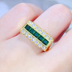 Retro Colored Gems Candy Ring for Women
