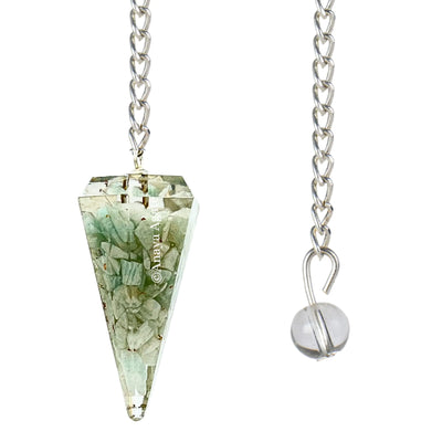 Amazonite Pendulum – Orgone Crystal Pendulum – Dowsing Pendulum for Divination Meditation Chakra Healing – Natural Gemstone Pendulum