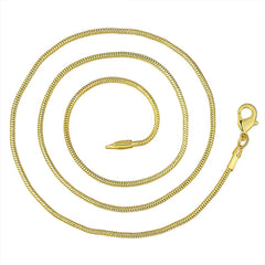 16-30 Inch 2MM Gold Plated Snake Chain Necklace