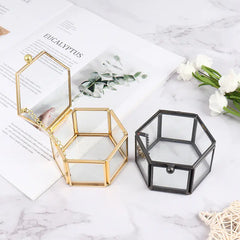 Geometric Transparent Crystal Jewelry Organizer Box