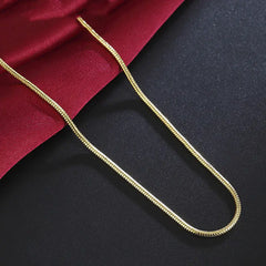 16-30 Inch 2MM Gold Plated Snake Chain Necklace