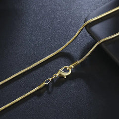 16-30 Inch 2MM Gold Plated Snake Chain Necklace
