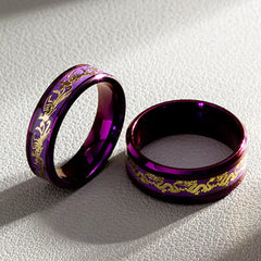 Fashion Purple Titanium Steel Ring