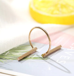 Geometric Double Band Ring, Simple Design